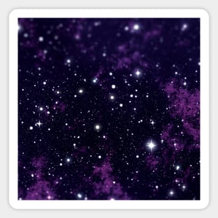 Purple and Black Galaxy Stars Magnet